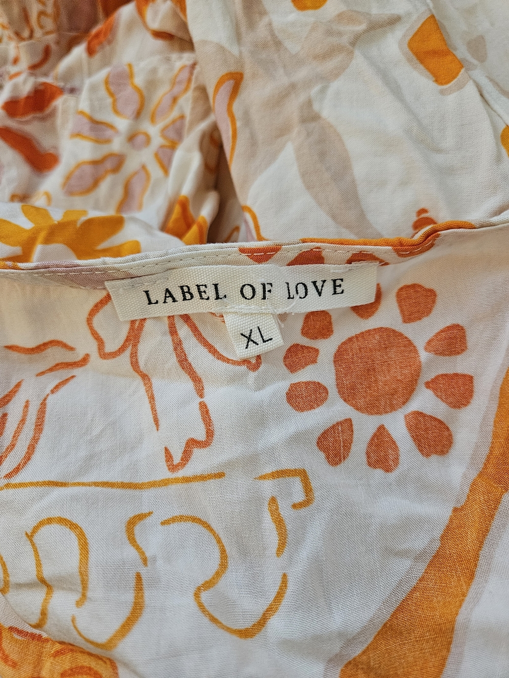Label Of Love V-Neck Ruffle Hem Mini Dress in Orange, Pink, White XL - Picture 10 of 16